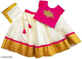 Crepe Kp Pluse lehenga choli, embroidered floral stitch, 2-3 years children's Indian traditional wear